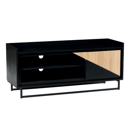 Meuble TV 1 porte en chêne et pin 140cm Casita TRATV 140