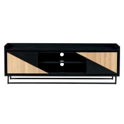 Meuble TV 1 porte en chêne et pin 180cm Casita TRATV 180