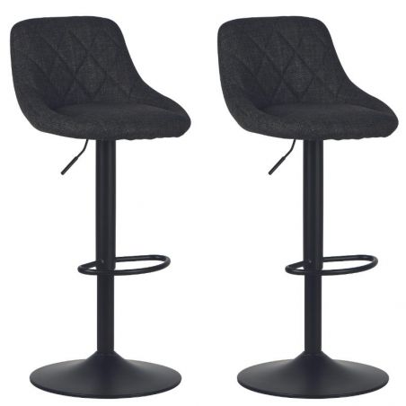 Lot de 2 chaises de bar réglable en hauteur Casita CHABARONENOI 1