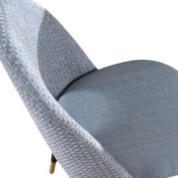 Lot de 2 chaises vintage en tissu bleu et métal Casita VERMONT CHAVERBC 10