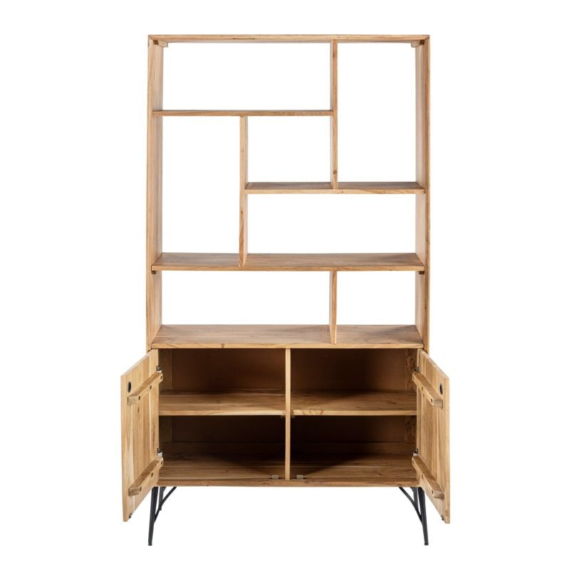 Etagère bois clair industriel SERENA 100cm