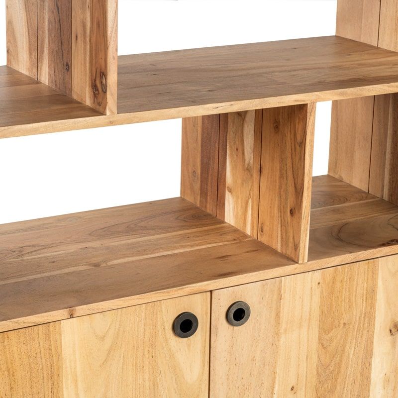 Etagère bois clair industriel SERENA 100cm