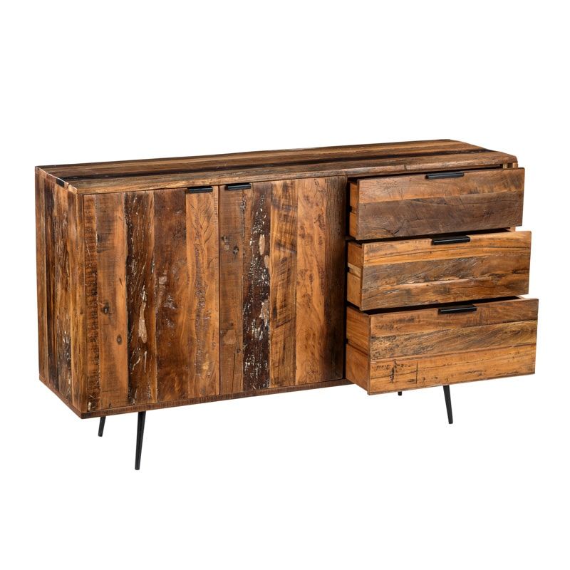 Buffet en bois recyclé industriel MELISSA 150cm