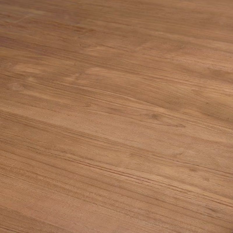 Table ronde en teck massif recyclé 130cm pied croisé bois XONO d-bodhi