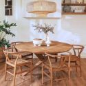 Table ronde en teck recyclé 150 cm pour 8 à 10 personnes XONO d-bodhi