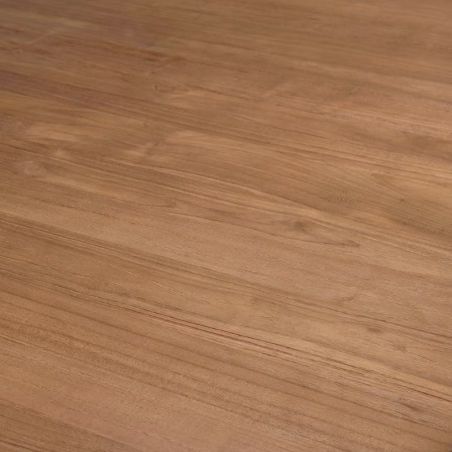 Table ronde en teck massif recyclé 150cm pied mikado bois XONO d-bodhi