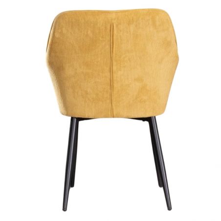 Lot de 2 chaises velours côtelé moutarde avec accoudoirs Scotty Casita CHASCOMOU 13