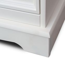 Buffet blanc bois de pin et chêne 167cm BIANCA 4 portes
