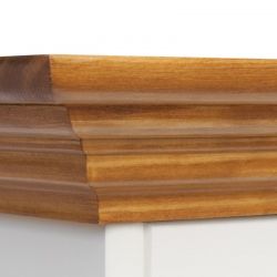 Buffet blanc bois de pin et chêne 167cm BIANCA 4 portes