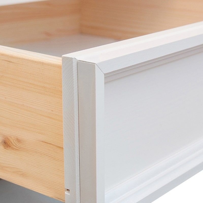 Meuble TV blanc bois de pin et chêne 167cm BIANCA