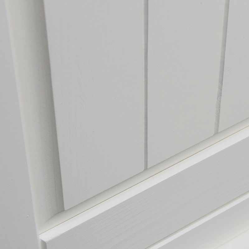 Bureau blanc bois de pin et chêne 130cm BIANCA 1 tiroir