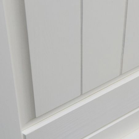 Bureau blanc bois de pin et chêne 130cm BIANCA 1 tiroir