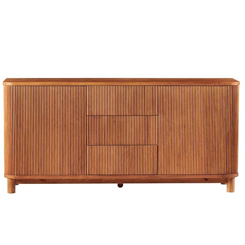 Buffet arrondi bois de chêne huilé rétro 180cm WINTON Casita