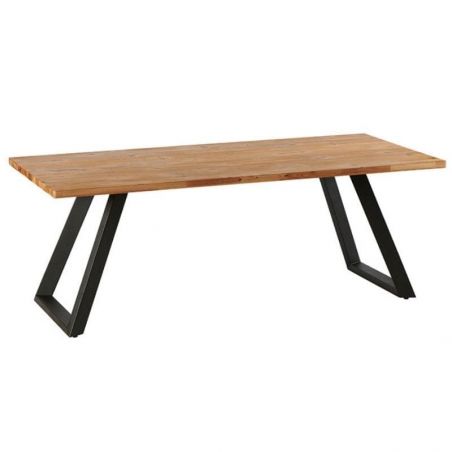 Table industrielle bois massif 200cm KENT Casita huilée miel