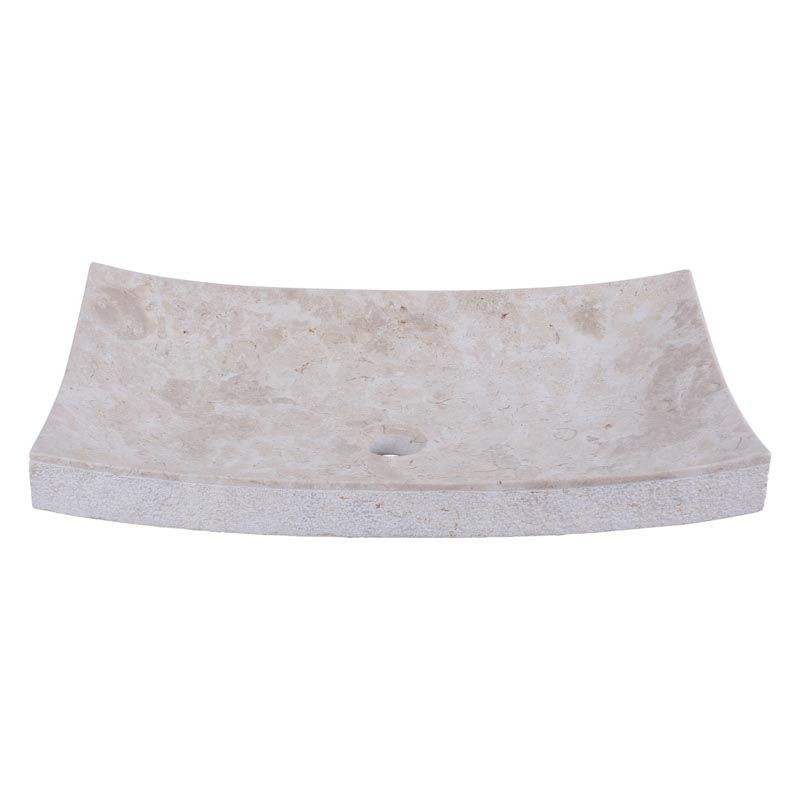 Vasque à poser rectangulaire en marbre crème 60cm RZB-D CREAM