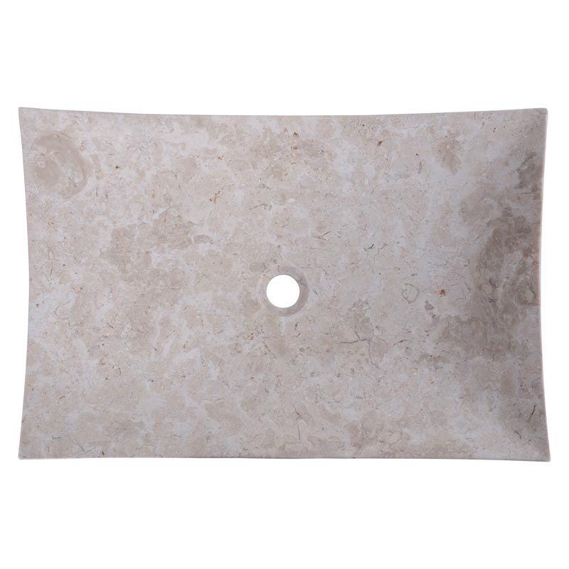 Vasque à poser rectangulaire en marbre crème 60cm RZB-D CREAM