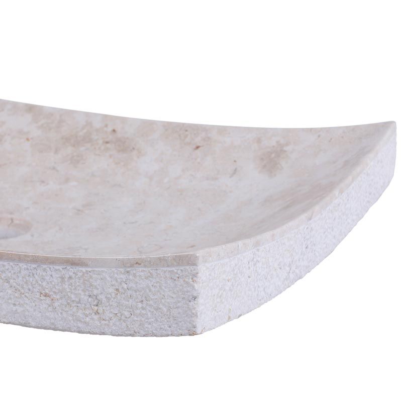 Vasque à poser rectangulaire en marbre crème 60cm RZB-D CREAM