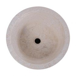 Vasque totem en marbre crème Ø40cm PA22-G CREAM