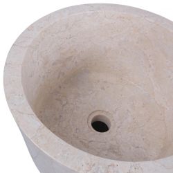 Vasque totem en marbre crème Ø40cm PA22-G CREAM