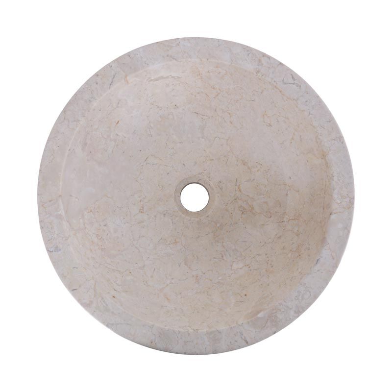 Vasque ronde à poser en marbre crème Ø40cm KC-M CREAM