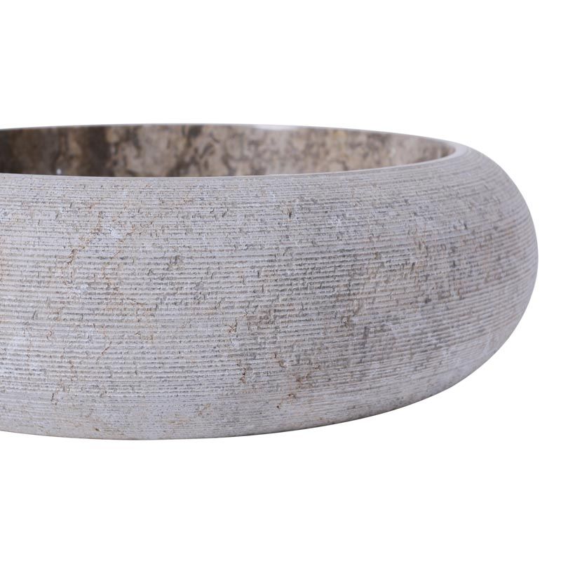 Vasque ronde à poseren marbre gris Ø40cm DN-G GREY