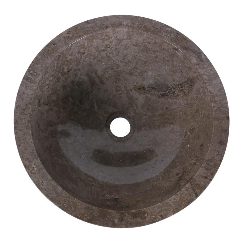 Vasque ronde à poser en marbre gris Ø40cm KC-P GREY