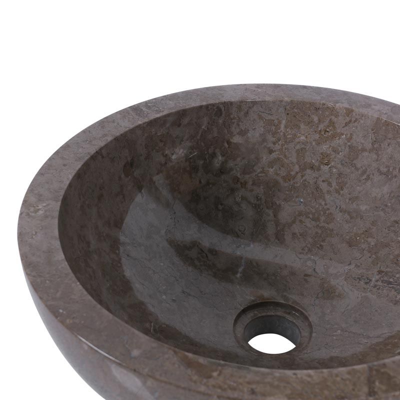 Vasque ronde à poser en marbre gris Ø40cm KC-P GREY