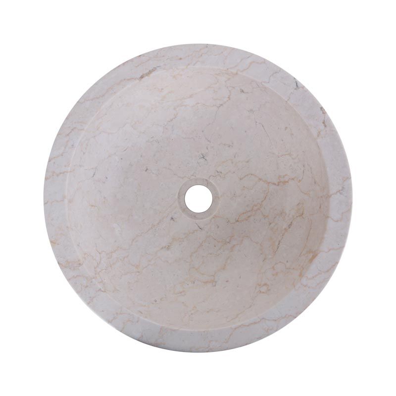 Vasque ronde à poser en marbre crème Ø40cm KC-G CREAM