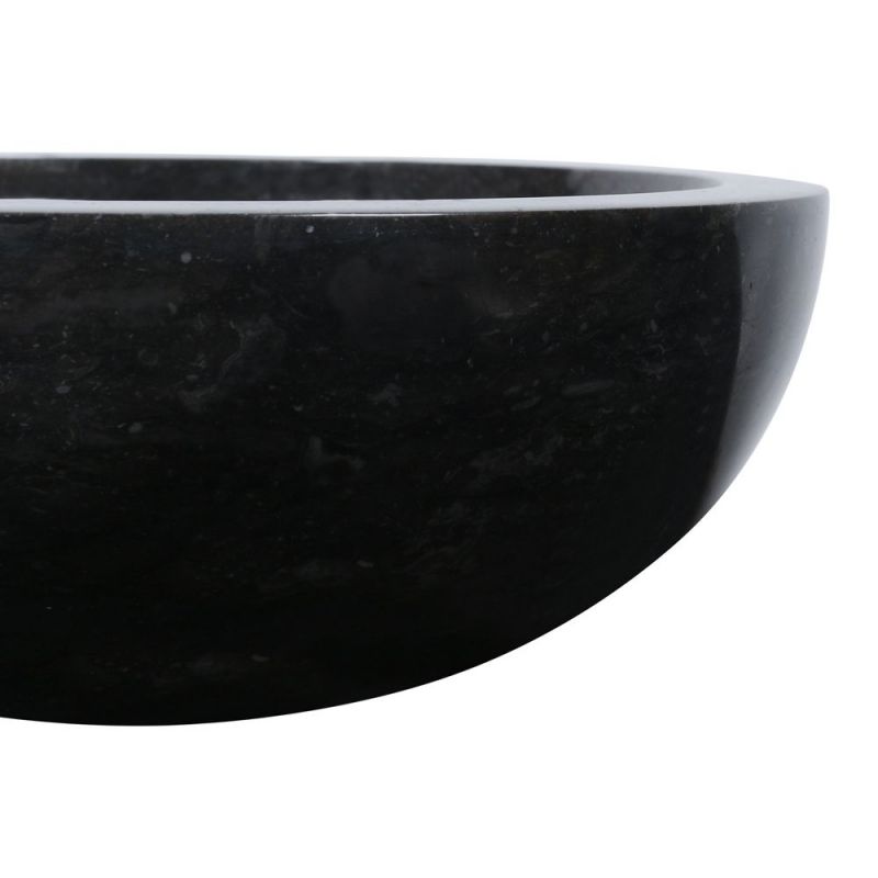 Vasque ronde à poser en marbre noir Ø40cm KC-P BLACK