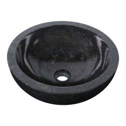 Vasque ronde à poser en marbre noir Ø40cm KC-P BLACK