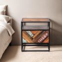 Chevet bois et métal 45cm RITA Kayu Intérieur