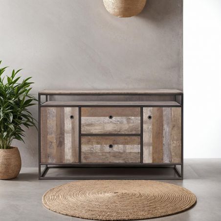 Buffet bois recyclé et métal dbodhi TUAREG150cm