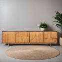 Grand meuble TV en teck massif recyclé 210cm ACE d-Bodhi