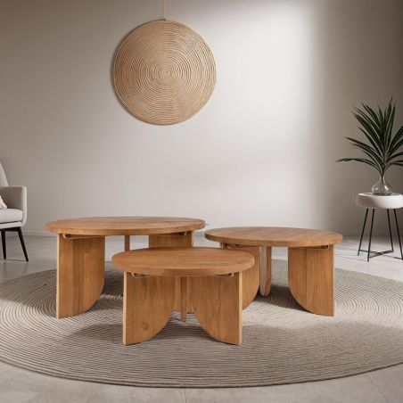 Tables basses gigogne en teck massif recyclé ACE d-bodhi
