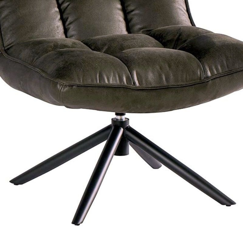 Fauteuil relax rotatif tissu microfibres gris Casita GRUNDY