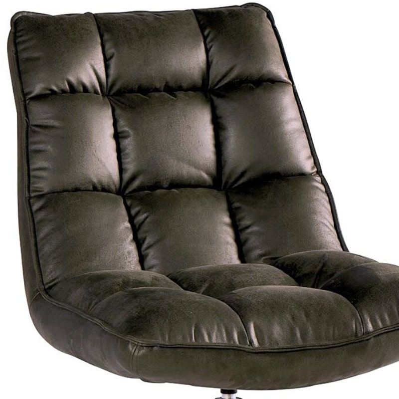 Fauteuil relax rotatif tissu microfibres gris Casita GRUNDY