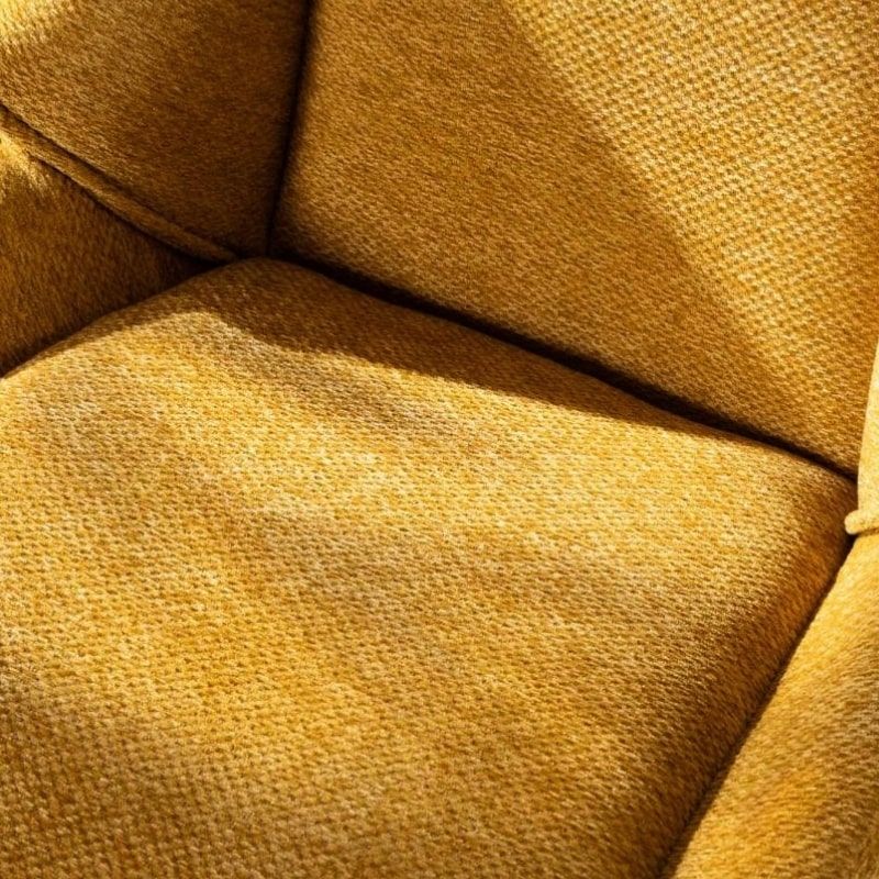 Lot de 2 chaises confort en tissu moutarde Casita NIKO