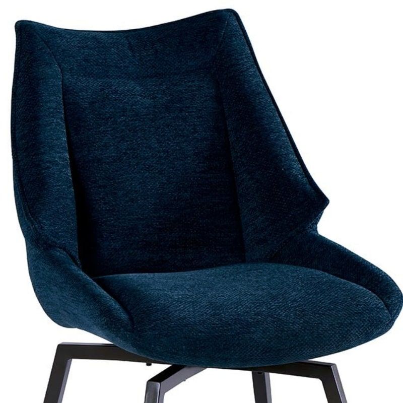 Lot de 2 chaises confort en tissu bleu Casita NIKO