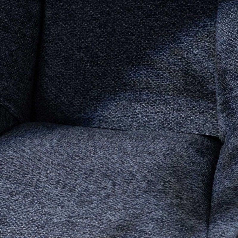 Lot de 2 chaises confort en tissu bleu Casita NIKO