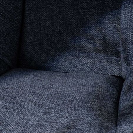 Lot de 2 chaises confort en tissu bleu Casita NIKO