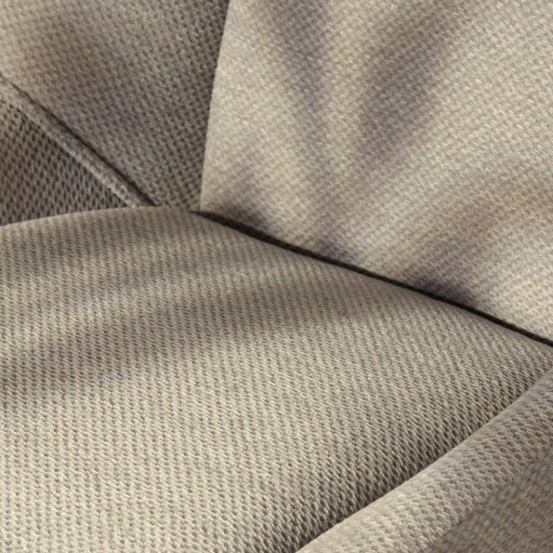 Lot de 2 chaises confort en tissu gris clair Casita NIKO