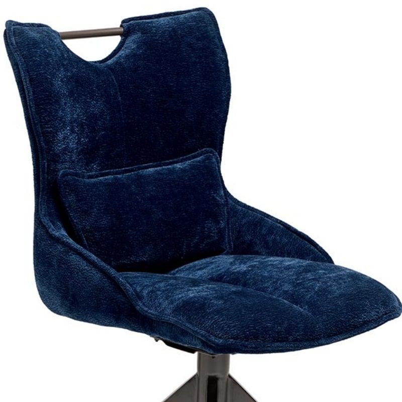 Lot de 2 chaises pivotante en tissu bleu Casita BIORG