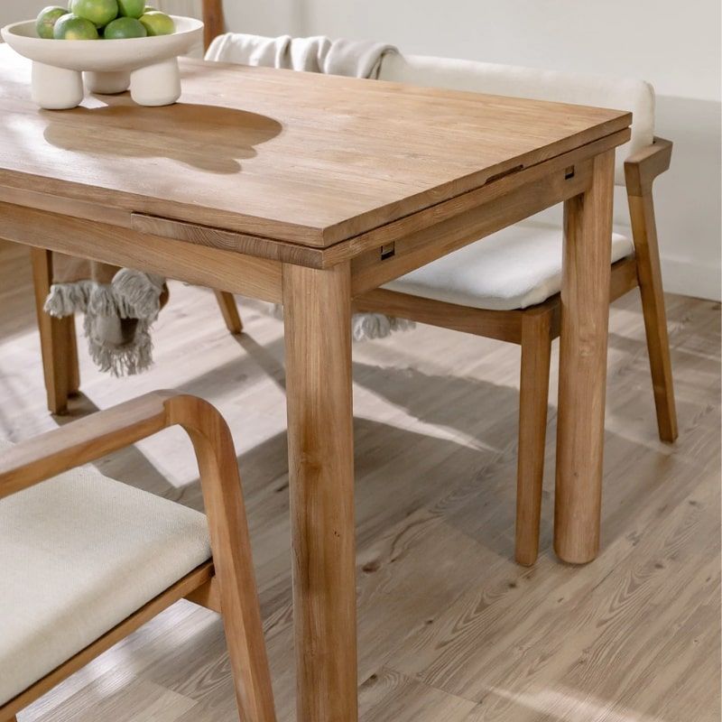 Table repas extensible teck recyclé 140/120cm DINO D-Bodhi