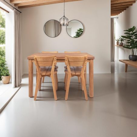 Table repas extensible teck recyclé 140/120cm DINO D-Bodhi