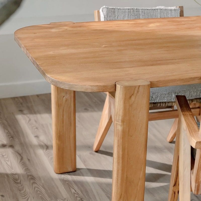 Table repas design teck recyclé 225cm PLEUN D-Bodhi