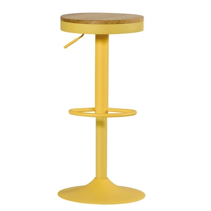 Lot de 2 tabourets de bar réglables en hauteur Casita JUO jaune