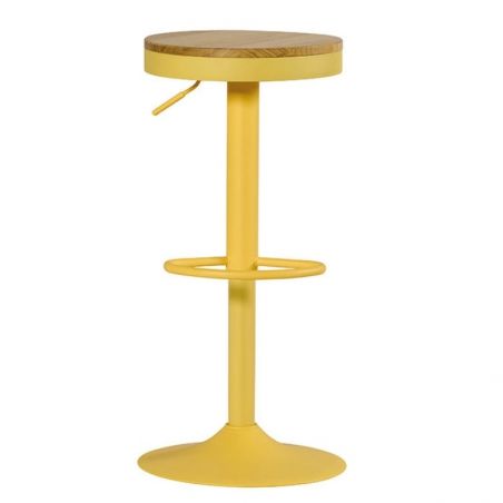 Lot de 2 tabourets de bar réglables en hauteur Casita JUO jaune
