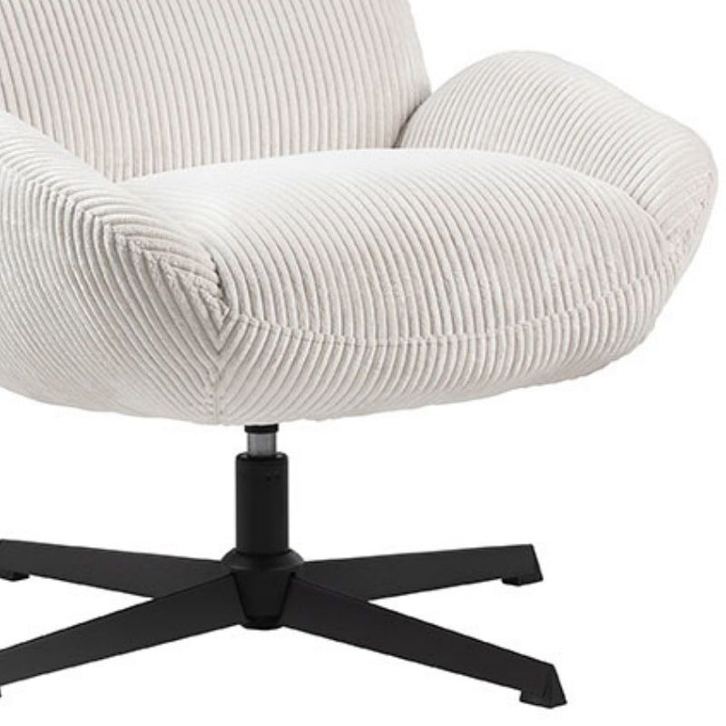 Fauteuil relaxation tournant tissu blanc 78cm Casita BISSETT