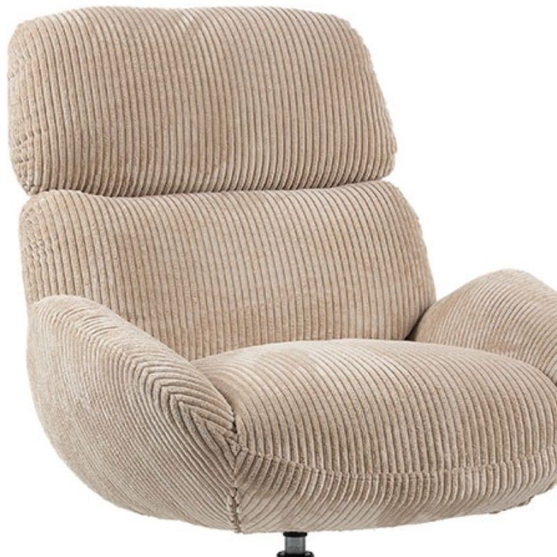 Fauteuil relaxation tournant tissu camel 78cm Casita BISSETT