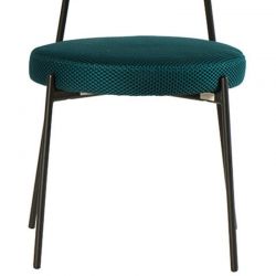 Lot de 2 chaises métal et tissu bleu Casita ALTO